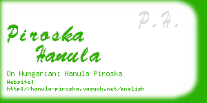 piroska hanula business card